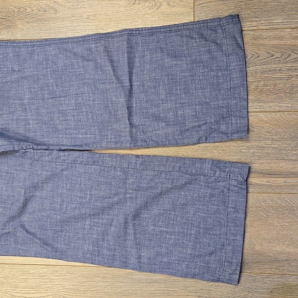 Banana Republic Factory blue cotton relaxed fit trousers pants, size 8 - Picture 2 of 8